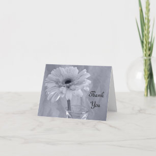 Blue Tinted Daisy Bridesmaid Thank You Card