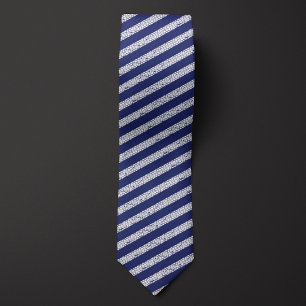 Blue Tire Tread Striped Tie