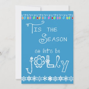 Blue Tis the Season Fête Invitation