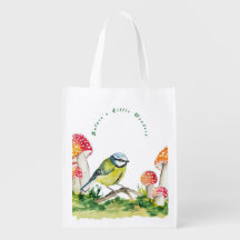 Blue Tit and Fly Agaric in a Forest Clearing