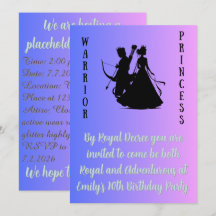 Blue to Pink Warrior Princess Birthday