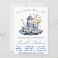Blue Toile China, Victorian Tea Party Baby Shower