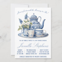 Blue Toile China, Victorian Tea Party Baby Shower
