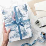 Blue Toile Christmas Pattern  Wrapping Paper<br><div class="desc">Add classic charm to your holidays with Blue Toile Christmas patterns. Find inspiration for decor,  gifts,  and more in our festive collection!</div>