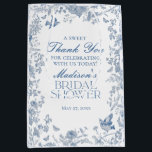 Blue Toile De Jouy Bridal Shower Favours Medium Gift Bag<br><div class="desc">Something Blue before “I Do”. This Blue Chinoiserie Party Decor Collection, features delicate toile floral patterns for timeless elegance. Each piece in this collection showcases intricate designs in shades of blue, evoking a sense of sophistication and elegance. ★ Let me help you plan your next party! ★ If you need...</div>