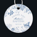Blue Toile De Jouy Vintage Floral Baptism Favour Tags<br><div class="desc">This Blue Chinoiserie Party Decor Collection, features delicate toile floral patterns for timeless elegance. Each piece in this collection showcases intricate designs in shades of blue, evoking a sense of sophistication and elegance. ★ Let me help you plan your next party! ★ If you need coordinating décor, please check my...</div>