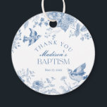 Blue Toile De Jouy Vintage Floral Baptism Favour Tags<br><div class="desc">This Blue Chinoiserie Party Decor Collection, features delicate toile floral patterns for timeless elegance. Each piece in this collection showcases intricate designs in shades of blue, evoking a sense of sophistication and elegance. ★ Let me help you plan your next party! ★ If you need coordinating décor, please check my...</div>