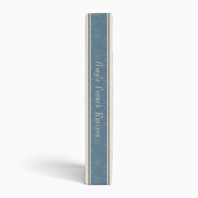 Blue Toile French Country Kitchen Binder (Spine)