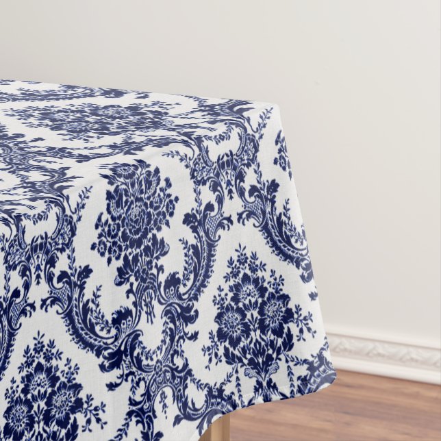 Blue Toile Tablecloth (In Situ)