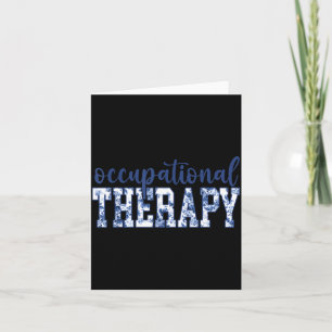 Blue Toile Wildflower Occupational Therapy Ot Flor Card