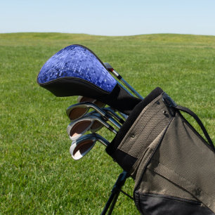 Blue tones disco mirror squares and sparkles golf head cover