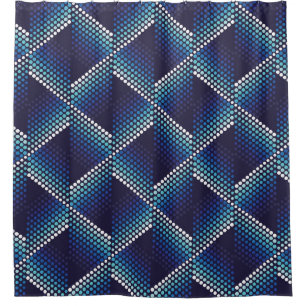 Blue Tones Geometric Wavy Pattern
