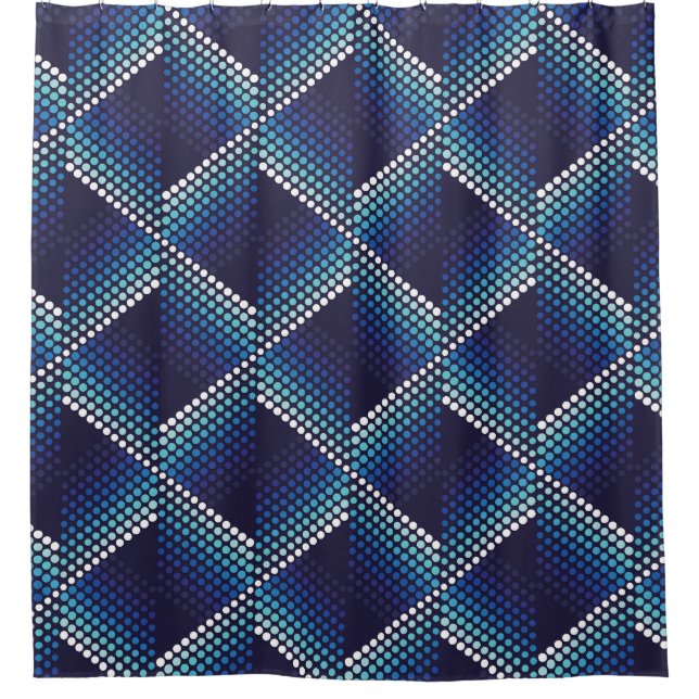 Blue Tones Geometric Wavy Pattern (Front)