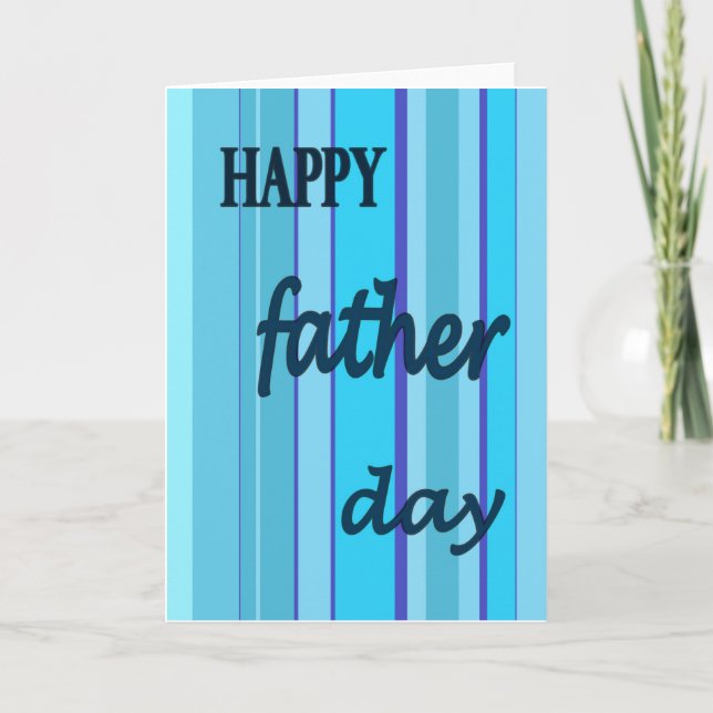 Blue tones stripes card (Front)
