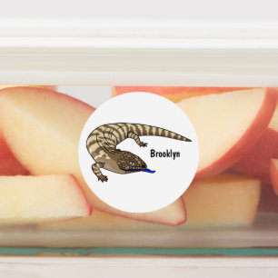 Blue tongue lizard reptile cartoon