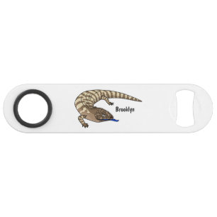 Blue tongue lizard reptile cartoon  bar key