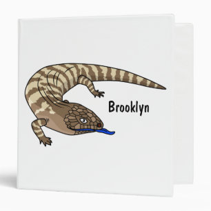 Blue tongue lizard reptile cartoon  binder