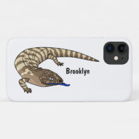 Blue tongue lizard reptile cartoon 