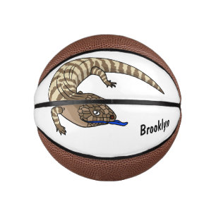 Blue tongue lizard reptile cartoon mini basketball