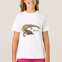 Blue tongue lizard reptile cartoon