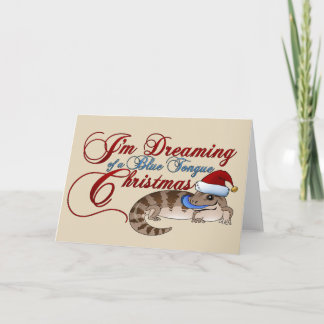 Blue Tongue Skink Christmas Holiday Card