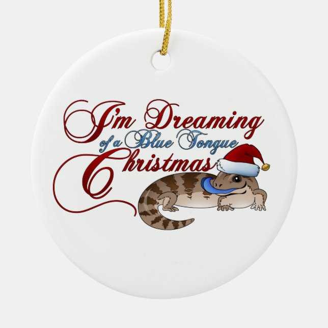 Blue Tongue Skink Ornament (Front)