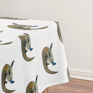 Blue-tongued skink cartoon illustration tablecloth