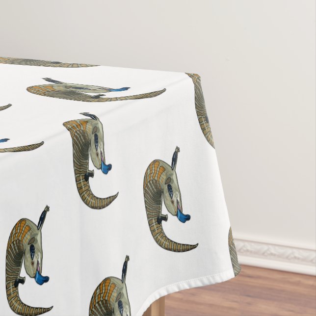 Blue-tongued skink cartoon illustration tablecloth (In Situ)