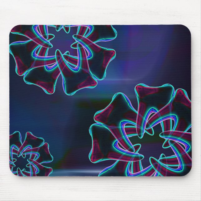 Blue Tooth Flower Design Dentist Mousepad (Front)