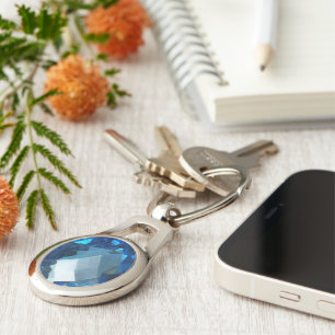 Blue Topaz 2 Keychain