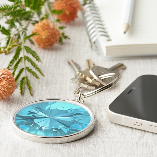 Blue Topaz 3 Keychain (Side)