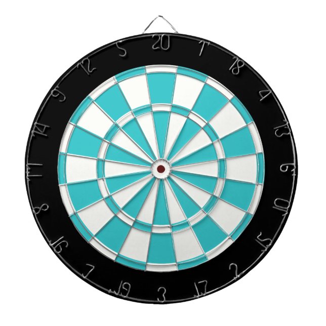 Blue Topaz Black And White Dartboard (Front)