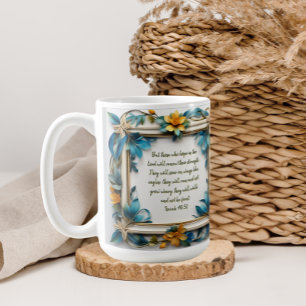 Blue Topaz Blossom Frame Coffee Mug