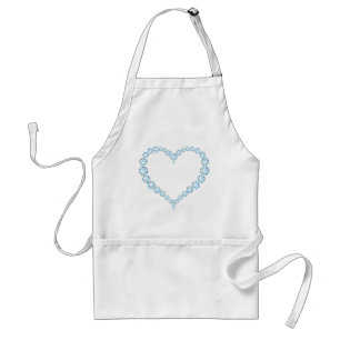Blue Topaz Gem Heart Standard Apron