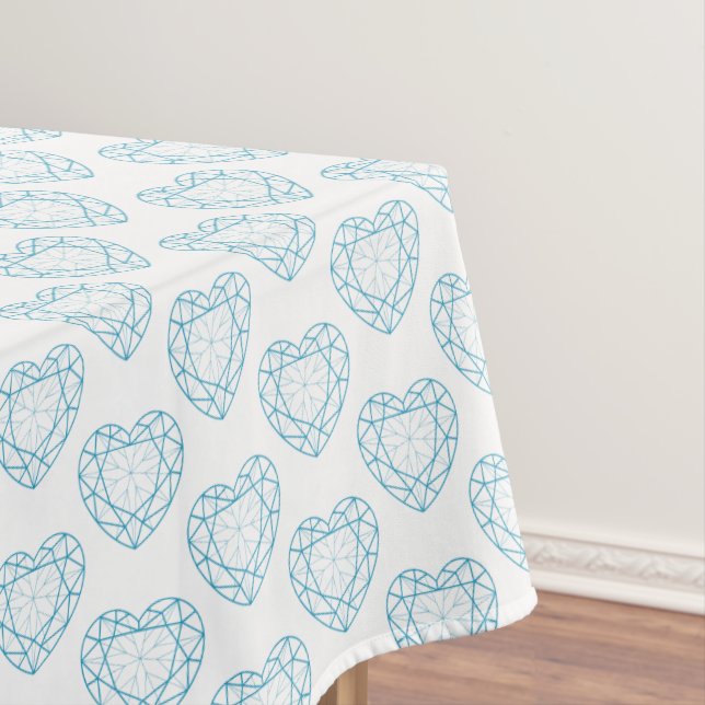 Blue topaz gemstones heart line pattern cloth (In Situ)