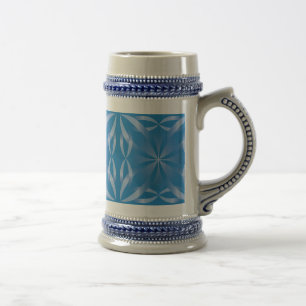 blue topaz pattern beer stein