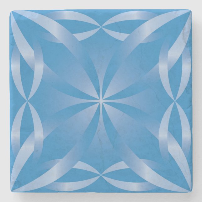 blue topaz pattern stone coaster (Front)