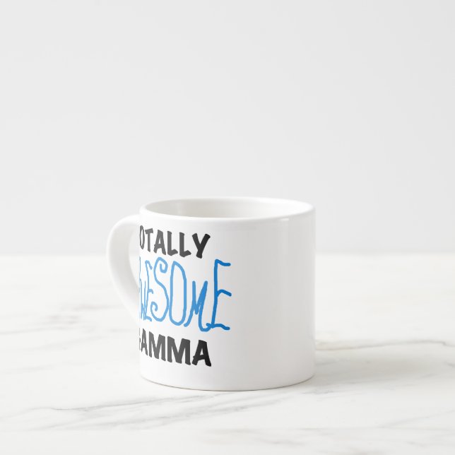 Blue Totally Awesome Gamma Gifts Espresso Cup (Front Left)
