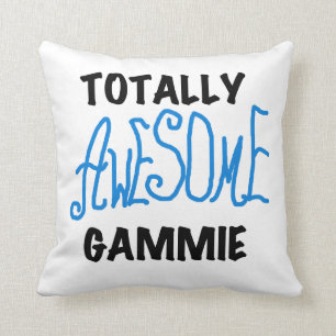 Blue Totally Awesome Gammie Gifts Throw Pillow