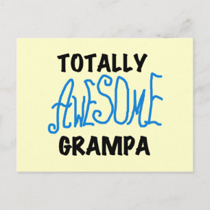 Blue Totally Awesome Grampa T-shirts and Gifts Postcard