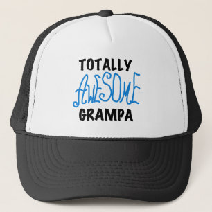 Blue Totally Awesome Grampa T-shirts and Gifts Trucker Hat