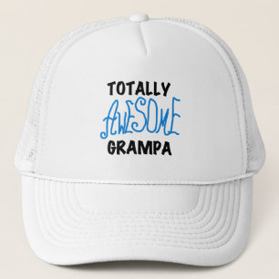 Blue Totally Awesome Grampa T-shirts and Gifts Trucker Hat