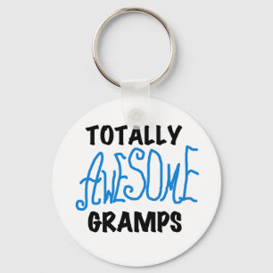 Blue Totally Awesome Gramps T-shirts and Gifts Keychain