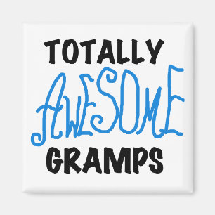 Blue Totally Awesome Gramps T-shirts and Gifts Magnet