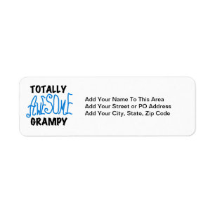 Blue Totally Awesome Grampy Tshirts and Gifts