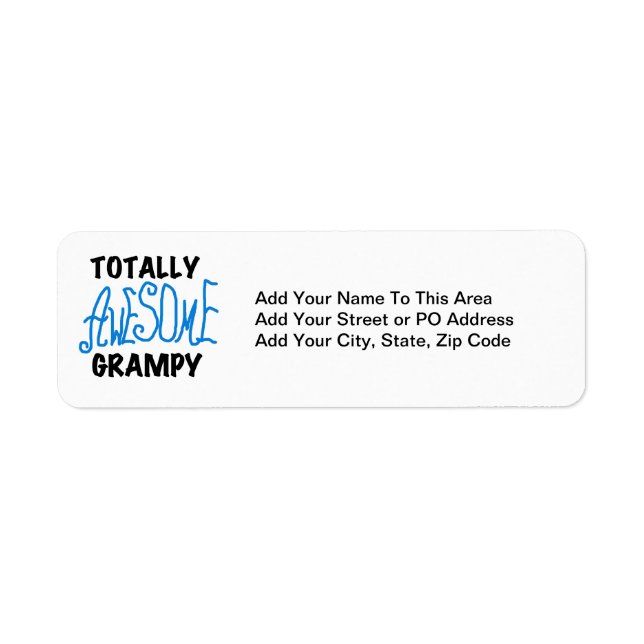 Blue Totally Awesome Grampy Tshirts and Gifts (Front)