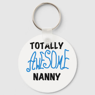 Blue Totally Awesome Nanny T-shirts and Gifts Keychain