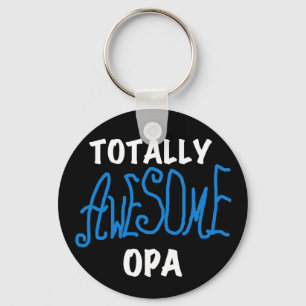 Blue Totally Awesome Opa T-shirts and Gifts Keychain