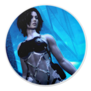 Blue Toxin ceramic knob