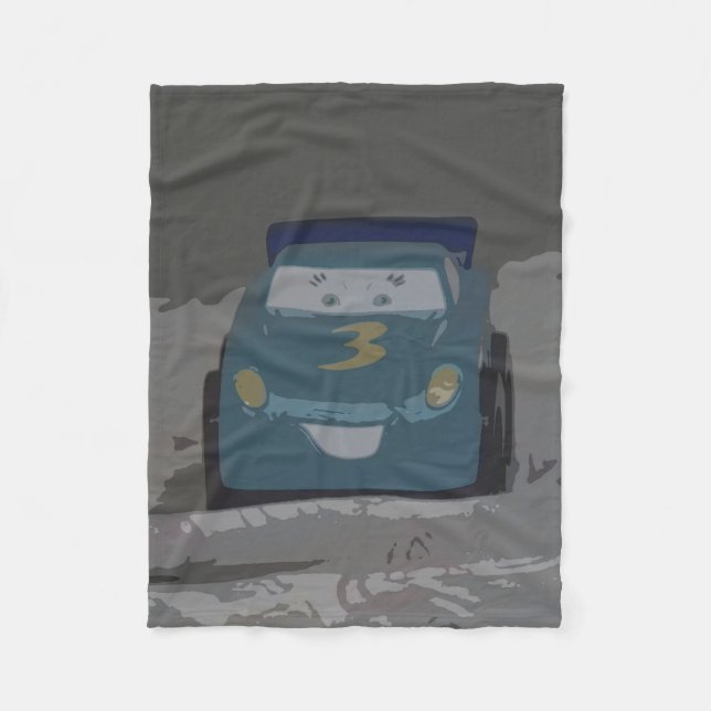 Blue Toy Car Fleece Blanket (Front)
